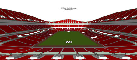 3D wire frame of stadium or sport arena. vectorのイラスト素材
