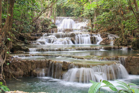 Huai Mae Khamin Waterfall, Thailand backgroundの写真素材