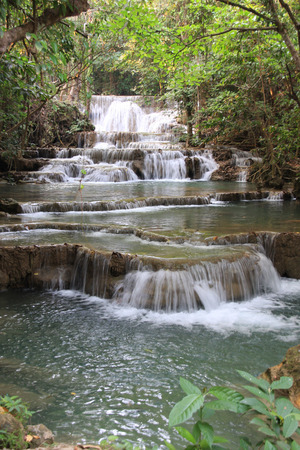 beautiful Huai Mae Khamin Waterfall, Thailandの写真素材