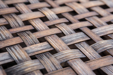 Bamboo basketry weave texture backgroundの写真素材