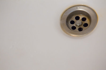 Dirty white wash basin texture backgroundの写真素材