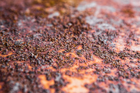 Rust on steel plate texture backgroundの写真素材