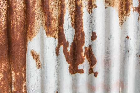 Rust on zinc sheet texture background