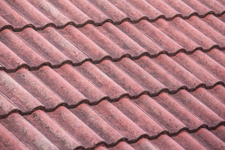 Old red roof tiles texture background