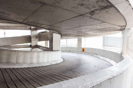 Curved on the building for parkingの写真素材