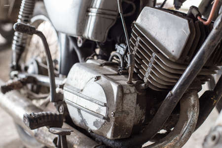 Old Motorcycle Engines texture backgroundの写真素材