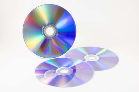 CD on white backgroundの写真素材
