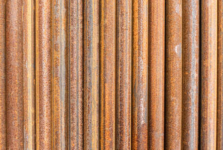 Close up of rusty Rebar for construction texture backgroundの写真素材