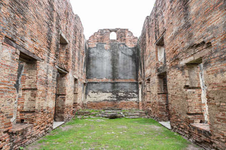 Ruins of Thai Historical Buildings backgroundの写真素材