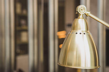 Brass lamp in Luxury living room backgroundの写真素材