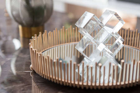 Close up of Decoration on the Luxury living room tableの写真素材