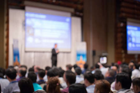 Blurred of People are listening to lectures in the seminar roomの写真素材