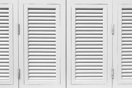 Pattern of Antique white wooden windowの写真素材
