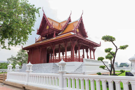 Santi Chai Prakan Throne Hall in Park Bangkok, Thailandの写真素材