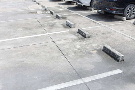 Many cars in the outdoor parking lotの写真素材