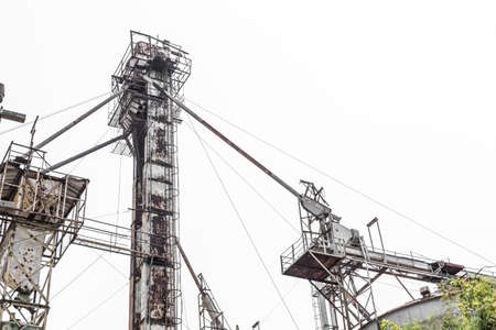 Old building industrial factory on the sky backgroundの写真素材