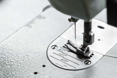 Selective focus of Sewing machine and copy spaceの写真素材