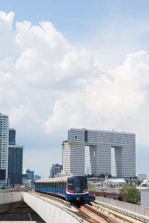 Bangkok Thailand , May 18 , 2021 : The popular BTS mass transit system for people of Bangkok,...