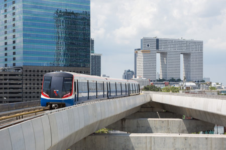 Bangkok Thailand , May 18 , 2021 : The popular BTS mass transit system for people of Bangkok, Thailandのeditorial素材
