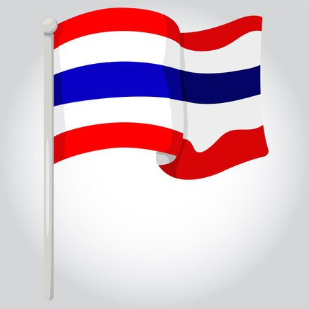 Illustrator of flag with thailandのイラスト素材