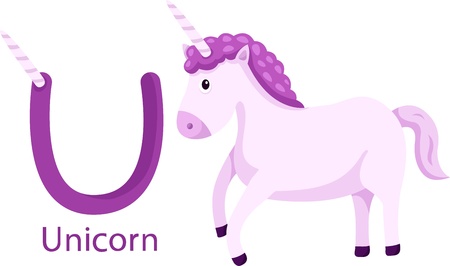Illustrator of U with unicornのイラスト素材