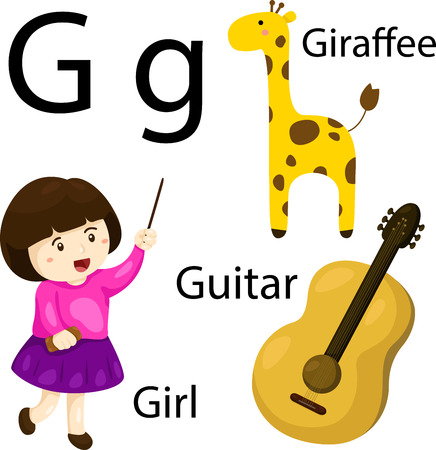 Illustrator of G alphabetのイラスト素材