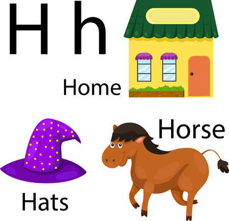 Illustrator of H alphabetのイラスト素材