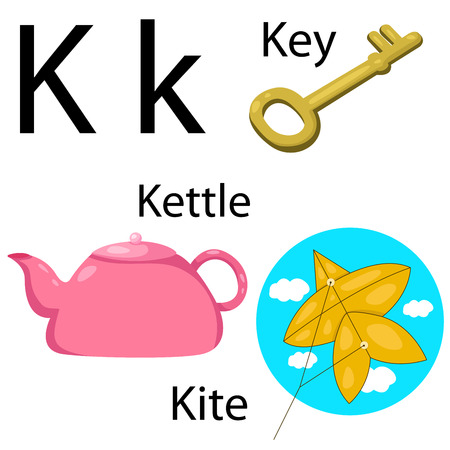 Illustrator of K alphabetのイラスト素材