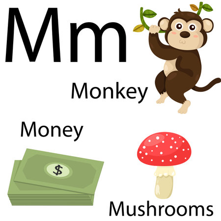 M alphabetのイラスト素材