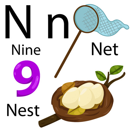 N alphabetのイラスト素材