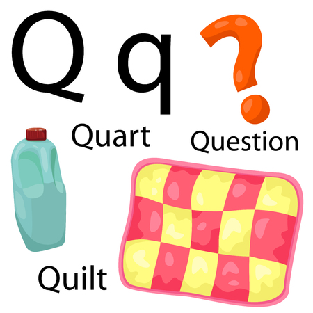Q alphabetのイラスト素材