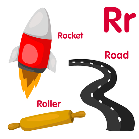 Illustrator of R alphabetのイラスト素材