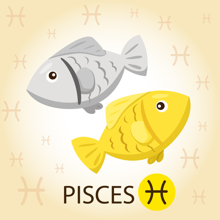 Illustrator of Zodiac with piscesのイラスト素材