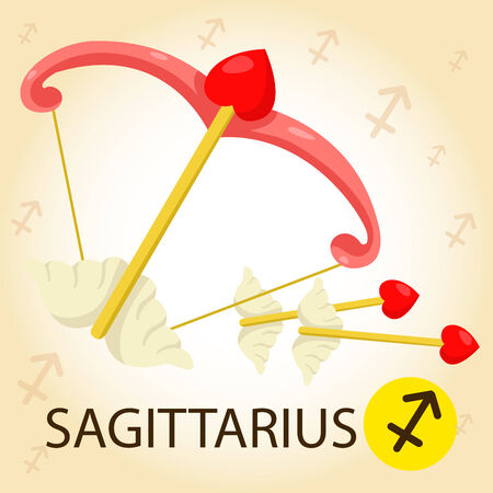 Illustrator of zodiac with sagittariusのイラスト素材