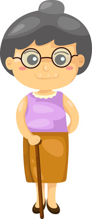 Illustrator of Grandmotherのイラスト素材
