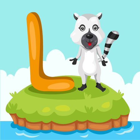 Illustrator of Letter l is for lemurのイラスト素材