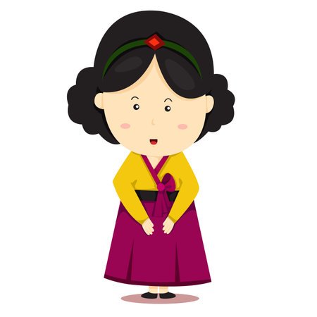 Illustrator of national series south koreaのイラスト素材