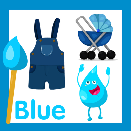 Illustrator of Blue colorのイラスト素材