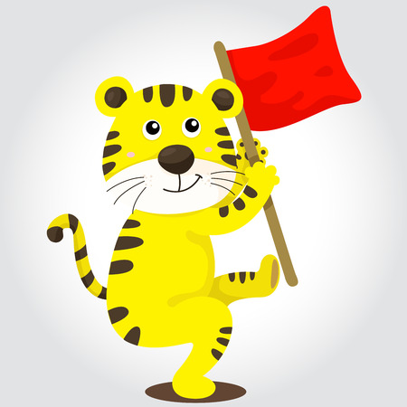 Illustrator of tiger with funのイラスト素材