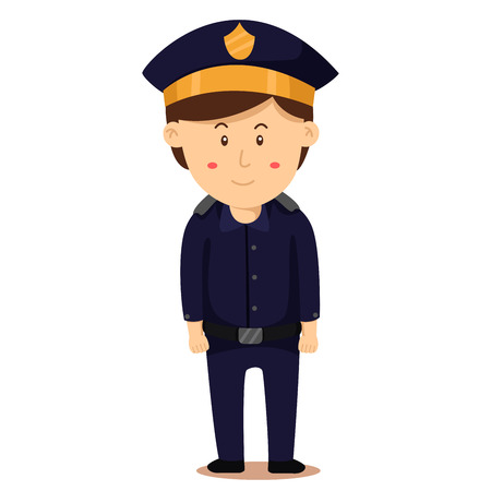 Illustrator of police manのイラスト素材