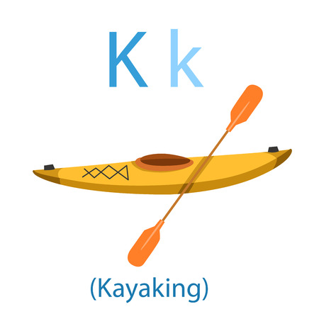 Illustrator of K for Kayakingのイラスト素材