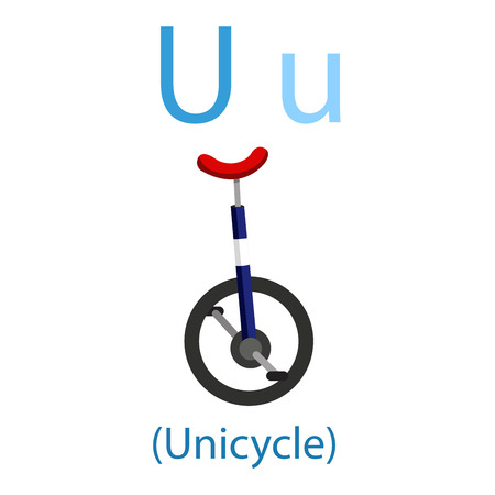 Illustrator of U for Unicycleのイラスト素材