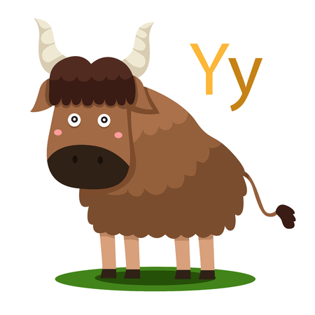 Y alphabet vector animal for kidのイラスト素材