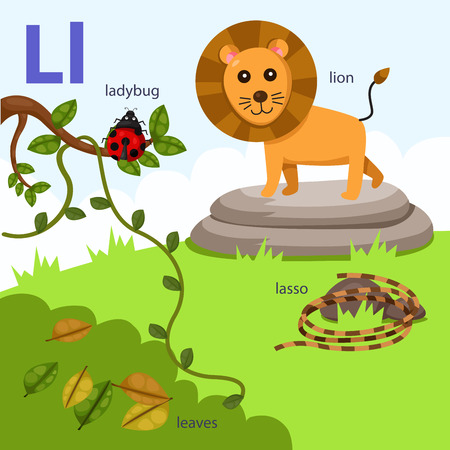 Illustrator of a-z set for l islatedのイラスト素材
