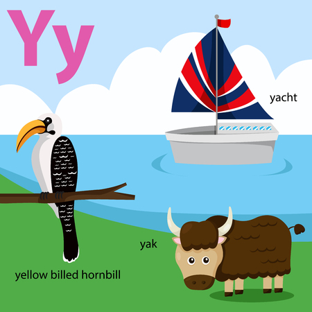 Illustrator of a-z set for y islatedのイラスト素材
