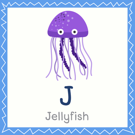 Illustrator of J for Jellyfish animalのイラスト素材