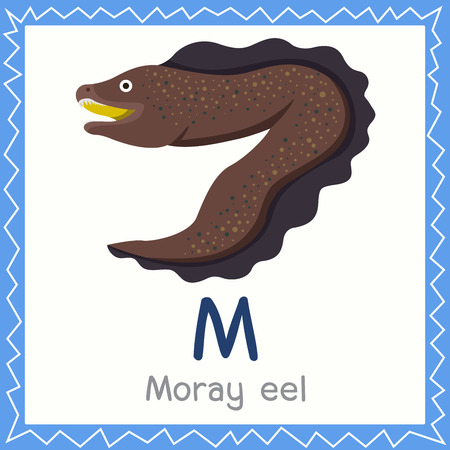 Illustrator of M for Moray eel animalのイラスト素材