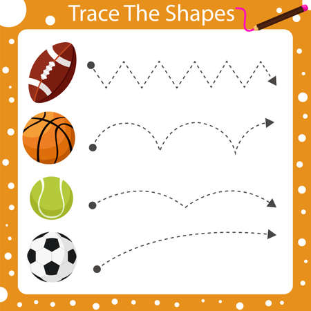 Illustrator of trace the shapes twoのイラスト素材
