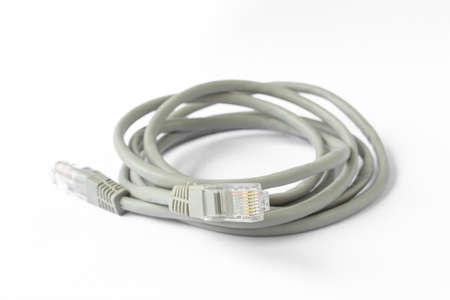 Close up of network cable and plugsの写真素材