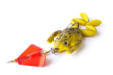 fishing baits Statues of frogsの写真素材